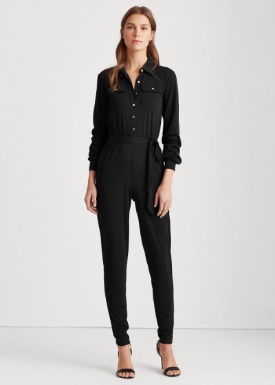 Ralph Lauren Buttoned Jersey Jumpsuit Dame Danmark (LBAHU5463)